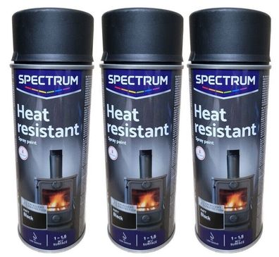 3 x SP Auspufflack SPRAY Schwarz Matt bis 800°C 400ml Thermolackspray Abriebfest