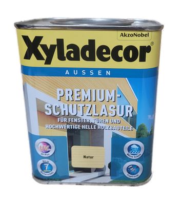 6 L Xyladecor Premium Schutzlasur natur Dickschichtlasur Holzlasur Natur 8x 0,75