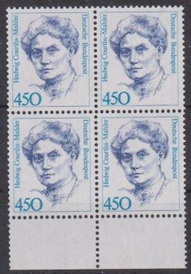 BRD 1992 postfrischmit Seitenrand rechts MiNr. 1614 Hedwig Courths-Mahler