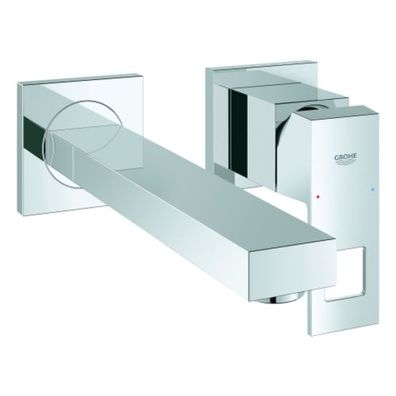 Grohe Eurocube 2-Loch-Waschtischbatterie, Wandmontage, Ausladung