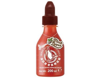 200ml Sriracha Chilisauce schwarzer Pfeffer - black pepper - Flying Goose