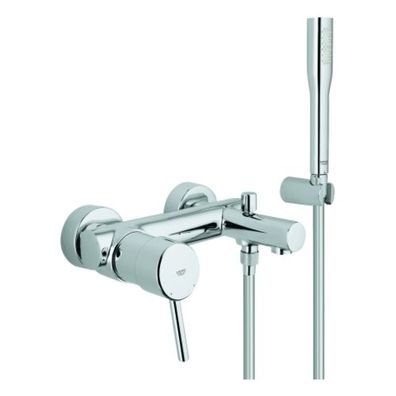 Grohe Concetto Einhand- Wannenbatterie, Wandmontage, mit