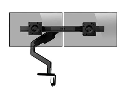 Humanscale M8.1 Dual Monitorhalter für USM Tisch schräg schwarz (M81UBB2B)