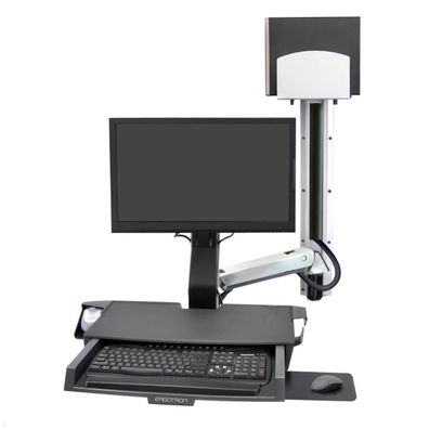 Ergotron SV-Kombisystem Wand für Monitor, PC, Tastatur, poliertes Alu (45-595-02