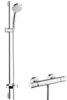 hansgrohe Croma 100 Brausesystem Aufputz Vario EcoSmart mit