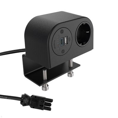 Dataflex Power Phase Tischanschlussfeld 1x Steckdose, 1x USB-A, 1x USB-C (25.203