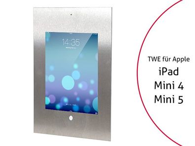 TabLines TWE025E Tablet Wandeinbau für Apple iPad Mini 4/5, DS, HB, Edelstahl