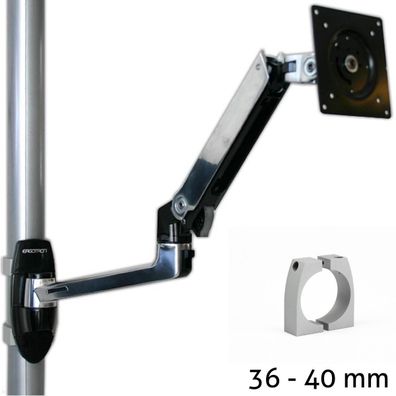 Ergotron LX Arm Monitorhalterung für Rohre / Säulen 36-40 mm, silber