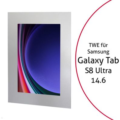 TabLines TWE120S Tablet Wandeinbau für Samsung Tab S8 Ultra 14.6, silber