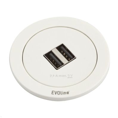 EVOline One mit Doppel USB-Charger in weiß