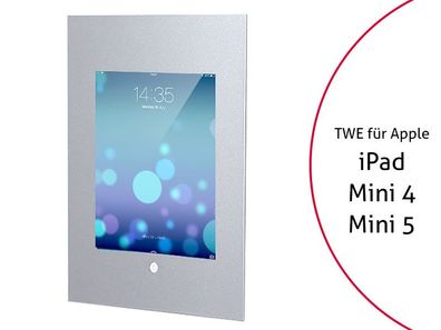 TabLines TWE018S Tablet Wandeinbau für Apple iPad Mini 4/5, HB, silber