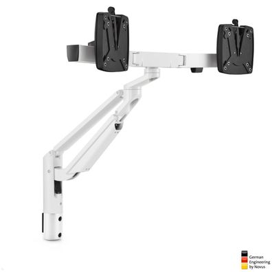 Novus Clu Plus X2 Dual Monitorhalter für TSS Säulen (992 + 2001 + 001), weiß