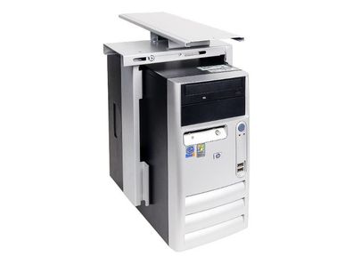 Dataflex Viewmate PC Halterung unter/an dem Tisch ausziehbar (32.322) silber
