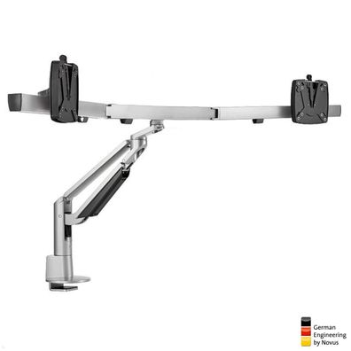 Novus Clu Plus X3 C Monitorhalter für 2 Monitore bis 32 Zoll (993 + 2019 + 002), sil