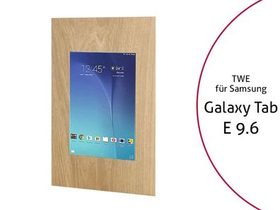 TabLines TWE029O Tablet Wandeinbau für Samsung Tab E 9.6, Eiche