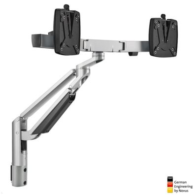 Novus Clu Plus X2 Dual Monitorhalter für TSS Säulen (992 + 2009 + 001), silber