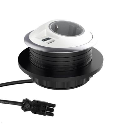 Dataflex Power PixelTUF Einbausteckdose 1x Steckdose, 1x USB-A, 1x USB-C (26.200