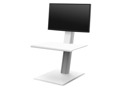 Humanscale QuickStand Eco Single Steh-Sitz Arbeitsplatz (QSE2SMW), weiß