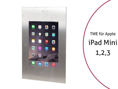 TabLines TWE042E Tablet Wandeinbau für Apple iPad Mini 1/2/3 DS, Edelstahl