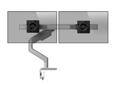 Humanscale M8.1 Dual Monitorhalter für USM Tisch schräg silber (M81USB2G)