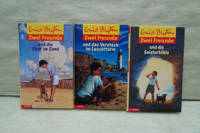 3x Blyton Omnibus 2001,2002 Zwei Freunde Spur im Sand Versteck Leuchtturm Geisterhöhl