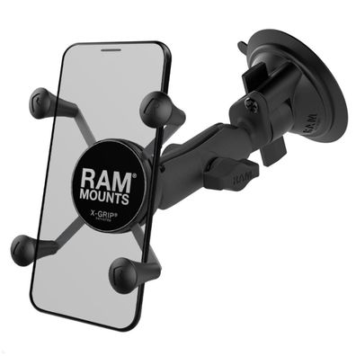 RAM Mounts X-Grip Saugnapf Halter, Verbindungsarm, B-Kugel (RAP-B-166-UN7U), sch