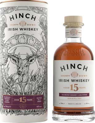 Hinch Distillery Ltd 15Y Old Oloroso Sherry Cask Finish NV 0.7 L Flasche