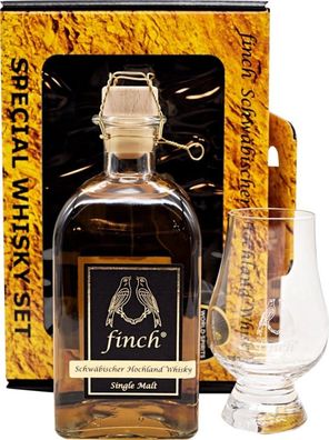 finch Whiskydestillerie Dc Single Malt Sherry Glas-Onpack NV 0.5 L Flasche