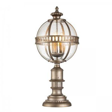 Elstead Lighting Halleron 3-Light Pollerleuchte 3-flammig E14 IP44 bronze