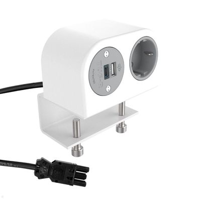 Dataflex Power Phase Tischanschlussfeld 1x Steckdose, 1x USB-A, 1x USB-C (25.200