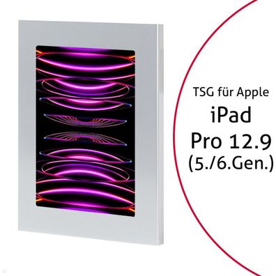 TabLines TSG082S Tablet Schutzgehäuse für Apple iPad Pro 12.9 (5./6. Gen.), silb