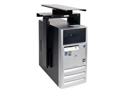 Dataflex Viewmate PC Halterung unter/an dem Tisch ausziehbar (32.323) schwarz
