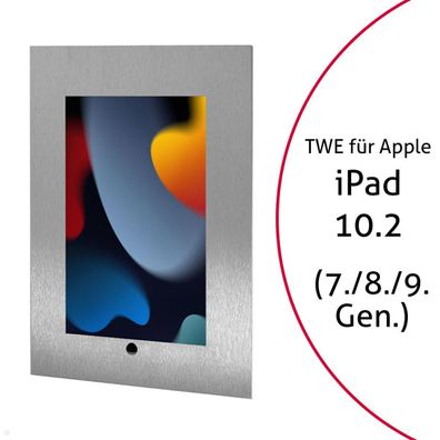 TabLines TWE089E Tablet Wandeinbau für Apple iPad 10.2 (7./8./9. Gen.), HB, Edel