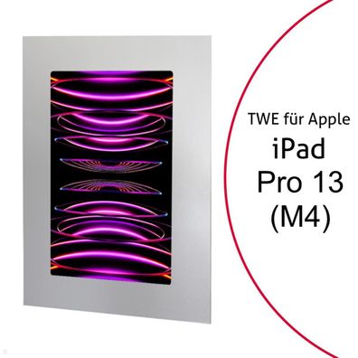 TabLines TWE118S Tablet Wandeinbau für Apple iPad Pro 13.0 (M4), silber