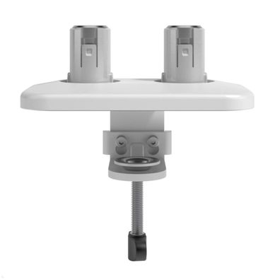 Dataflex Viewprime Zubehör Dual Tischklemme für 2 Monitorhalter (65.920), weiß