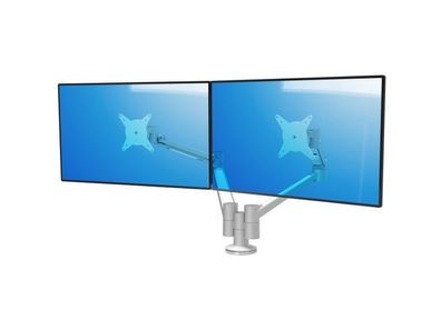Dataflex Viewlite Plus 2-fach Monitor Tischhalterung, silber (58.652)