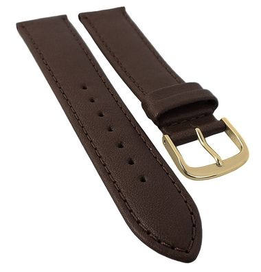 Taurus XL Uhrenarmband | Kalbsleder d. braun, Herren Überlänge 30176