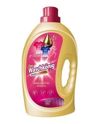 Der Waschkönig Wool & Sport Waschgel für 100 Wäschen, 3L