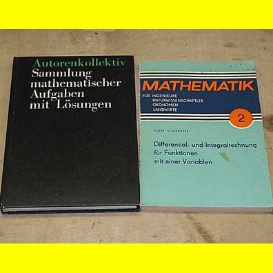 2 Mathebücher - Sammlung mathematischer Aufgaben mit Lösungen +