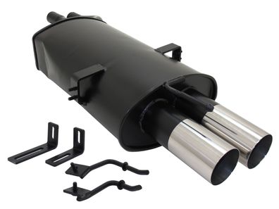 Novus Sportendschalldämpfer 2x76mm RL-Design für BMW 3er E46 320 / 325 / 330