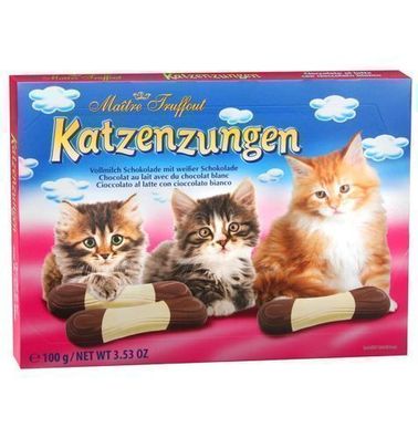 Maitre Truffout Katzenzungen aus Milchschokolade - 100 g