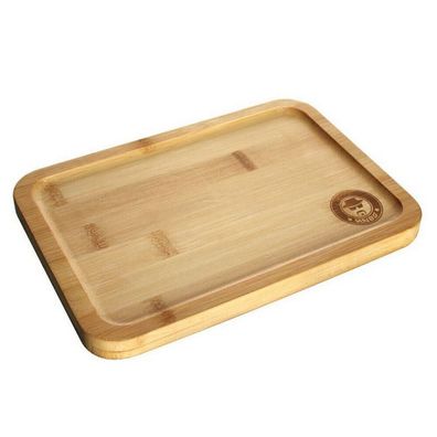 Drehtablett 22 x 15 x 1,5cm aus Bambus / Rolling Tray Drehunterlage Brösel