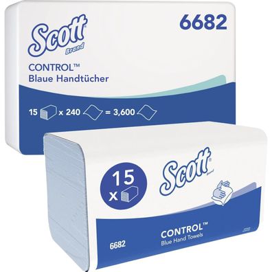 Scott Papierhandtuch 6682 Interfold 1lg. blau 15x240Bl./Pack