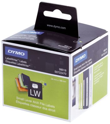 Dymo® S0722470 LabelWriter™ Etikettenrollen - Ordneretikett schmal, 38 x 190 mm, weiß