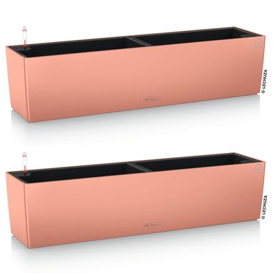 2 x LECHUZA® Blumenkasten Balconera Color 80 Korallrot AllinOne Artikel EAN 400878