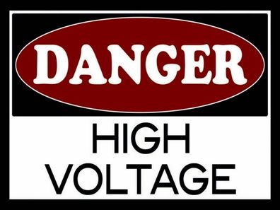 vianmo Holzschild 40x30cm Danger high voltage Deko Geschenk