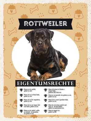 vianmo Holzschild 30x40cm Rottweiler Eigentumsrechte Deko Geschenk