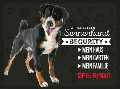 vianmo Holzschild 40x30cm Sennenhund Security Mein Haus Deko Geschenk