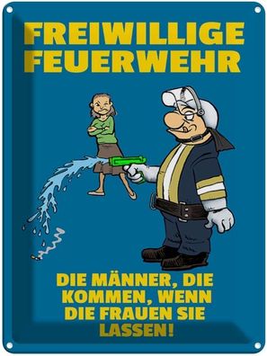 vianmo Blechschild 30x40cm Freiwillige Feuerwehr Männer Deko Geschenk