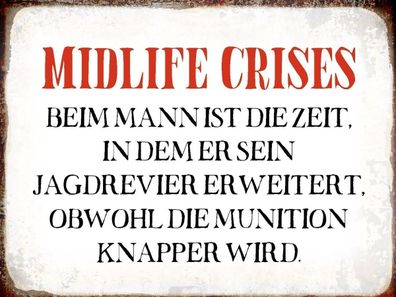 vianmo Holzschild 40x30cm Midlife Crises Beim Mann Retro Deko Geschenk